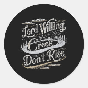 Adesivo Redondo Lorde Willing E O Creek Não Levantam Prêmio