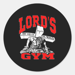 Adesivo Redondo Lords Gym - Senhor O Pecado Do Mundo Jesus