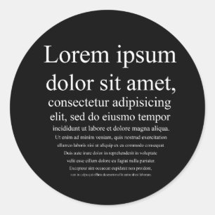 Adesivo Redondo Lorem Ipsum