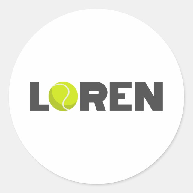 Adesivo Redondo Loren Tênis (Frente)