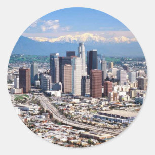 Adesivo Redondo Los Angeles