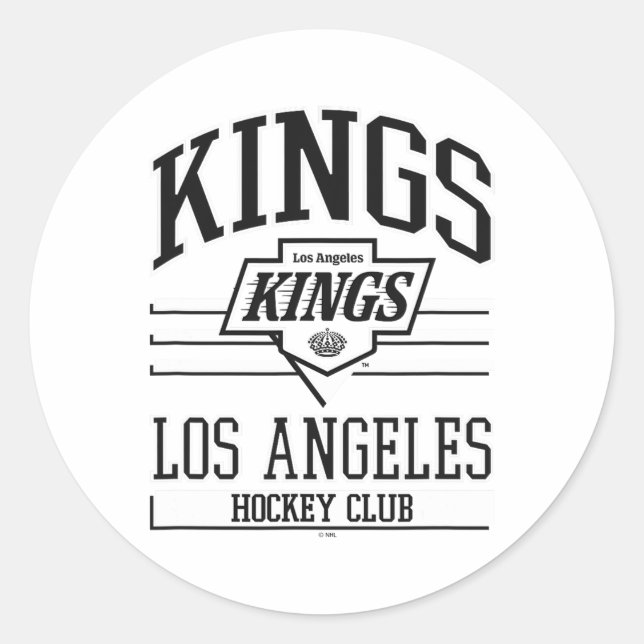 Adesivo Redondo Los Angeles Kings Hockey Club Gray Officially Lice (Frente)