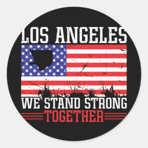 Adesivo Redondo Los Angeles Somos Fortes