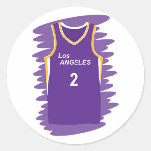 Adesivo Redondo Los Angeles Sparks número 2 uniforme