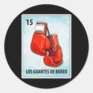 Adesivo Redondo Los Guantes De Boxeo Barras De Luvas Mexicanas