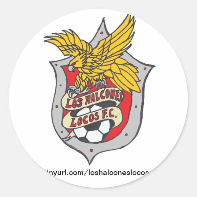 Adesivo Redondo Los Halcones Locos FC Stickers - Round (Frente)