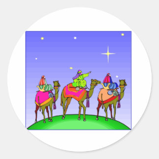 Adesivo Redondo Los Tres Reyes Magos Siga Estrella