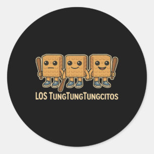 Adesivo Redondo Los Tungtungtungcitos Italian Brainrot Tung Sahur