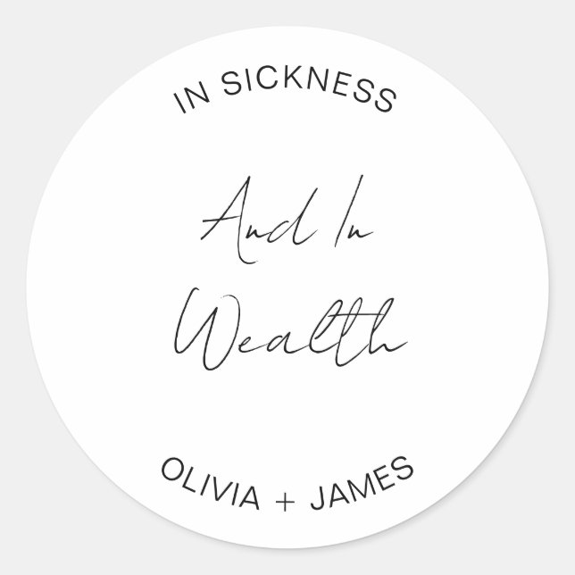 Adesivo Redondo Lottery Favor Bag Moderno E Em Riqueza (Frente)