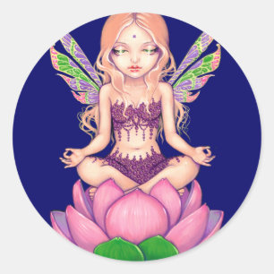 Adesivo Redondo "Lotus Fairy" Sticker