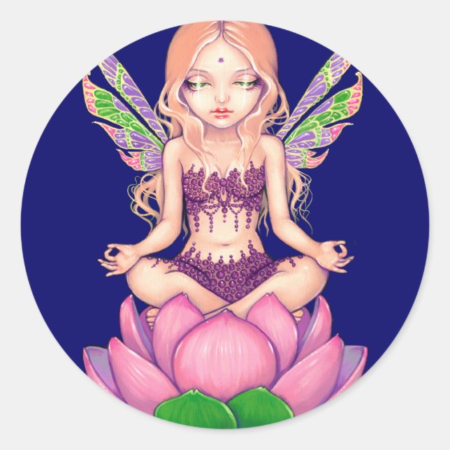 Adesivo Redondo "Lotus Fairy" Sticker (Frente)