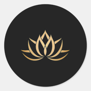 Adesivo Redondo Lótus, Flor, Budismo Espiritualidade Namaste Ilumi