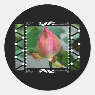 Adesivo Redondo Lotus Flower Geométrico