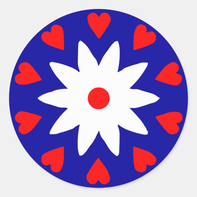 Adesivo Redondo Lotus Heart (Frente)