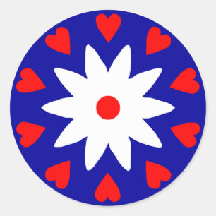 Adesivo Redondo Lotus Heart