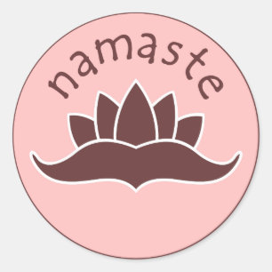 Adesivo Redondo Lotus Namaste