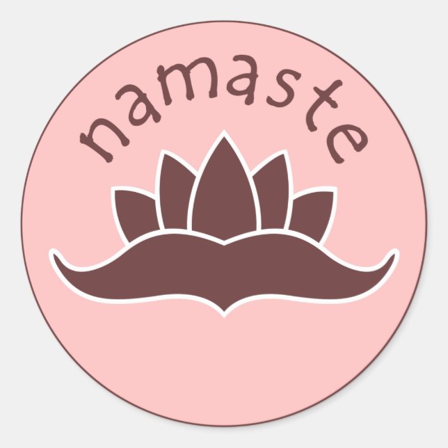 Adesivo Redondo Lotus Namaste (Frente)