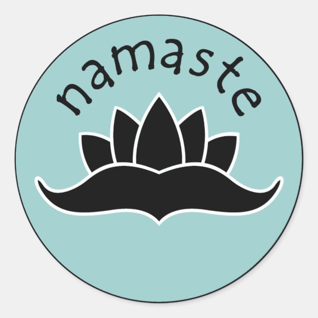 Adesivo Redondo Lotus Namaste Stickers (Frente)