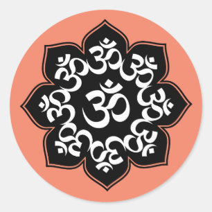 Adesivo Redondo Lotus OM Design