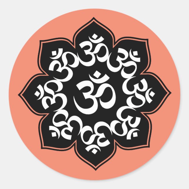 Adesivo Redondo Lotus OM Design (Frente)