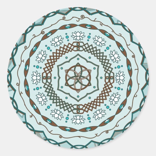 Adesivo Redondo Lotus Weave Sticker (Frente)