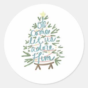 Adesivo Redondo Loucos de tórax Camisa de Natal Engraçado Casal de