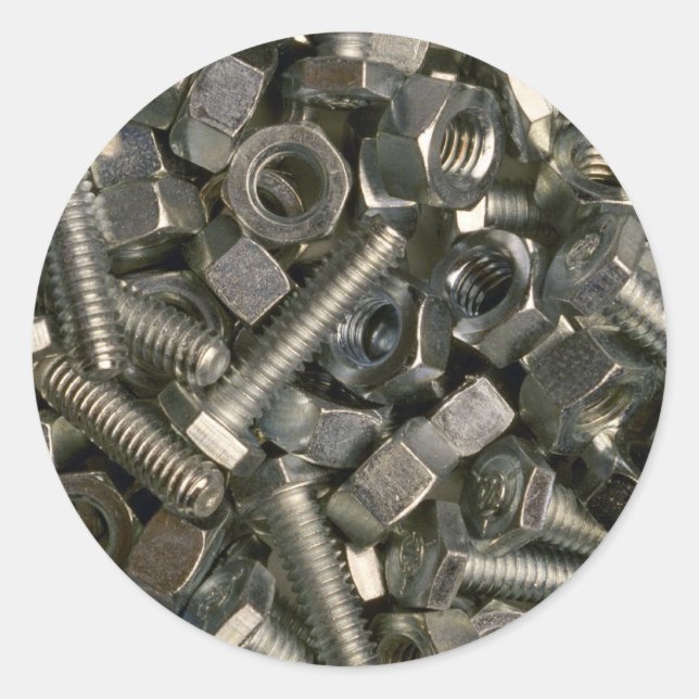 Adesivo Redondo Loucos e parafusos (Frente)