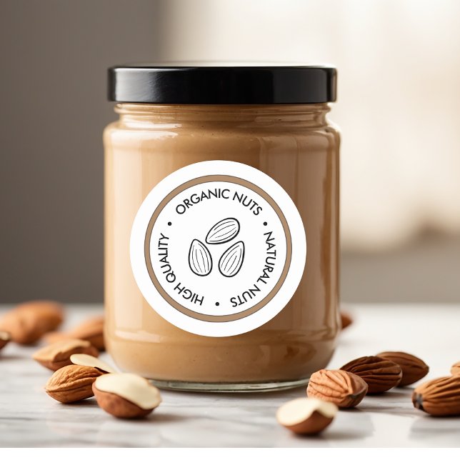 Adesivo Redondo "Loucos orgânicos e naturais" | Empresa Personaliz (Criador carregado)