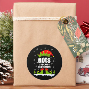 Adesivo Redondo Loucos Sobre O Presente Do Elf De Natal Engraçado