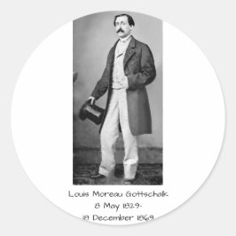 Adesivo Redondo Louis Moreau Gottschalk
