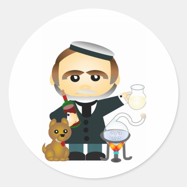 Adesivo Redondo Louis Pasteur (Frente)