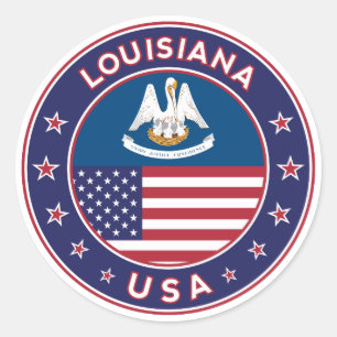 Adesivo Redondo Louisiana, capa de telefone de Louisiana, adesivo,