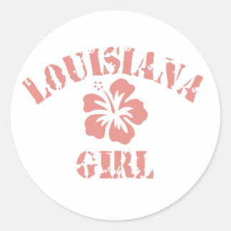 Adesivo Redondo Louisiana Pink Girl
