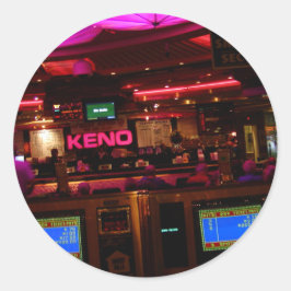 Adesivo Redondo Lounge Stardust Las Vegas Keno