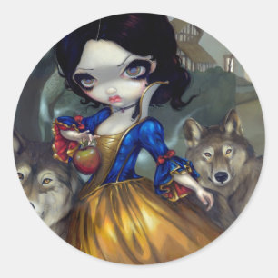 Adesivo Redondo "Loup-Garou: Blanche Neige" Sticker