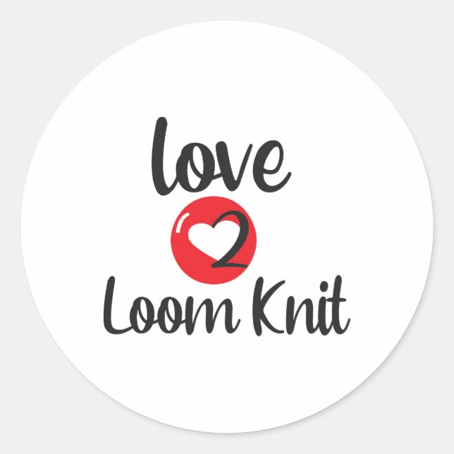 Adesivo Redondo Love 2 Loom Knit (Frente)