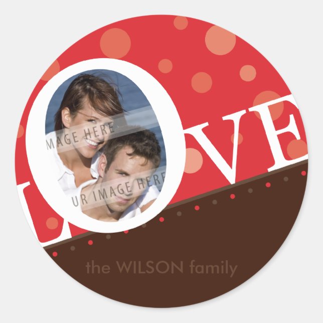 Adesivo Redondo LOVE ADDRESS STICKER :: LOVEbubbles 4 (Frente)