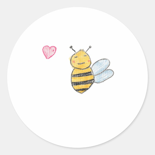 Adesivo Redondo Love Bumblebee (Frente)