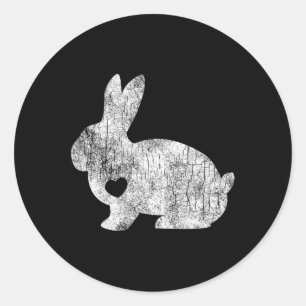 Adesivo Redondo Love Bunny Rabbit Lover Animal Pet Owner Páscoa Gi