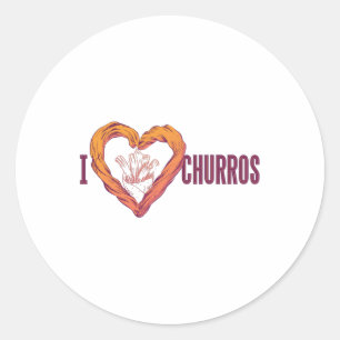 Adesivo Redondo Love Churros