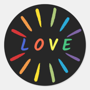Adesivo Redondo Love Classic Round Sticker
