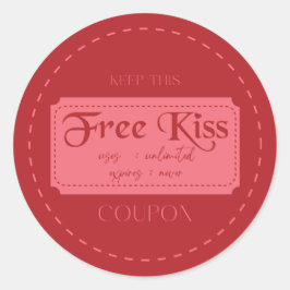 Adesivo Redondo Love coupon sticker