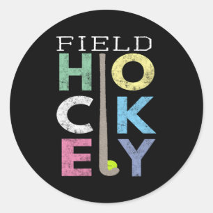 Adesivo Redondo Love Field Hockey Fund