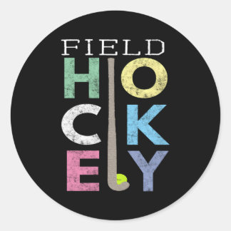 Adesivo Redondo Love Field Hockey Fund