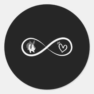 Adesivo Redondo Love He Dutch Rabbit Bunny