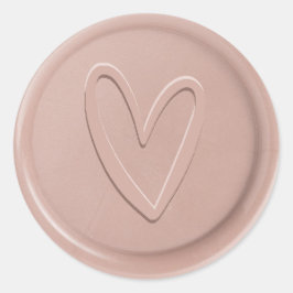 Adesivo Redondo Love Heare Cafe Mocca Wax Seal Sticker