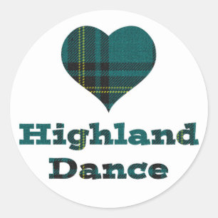 Adesivo Redondo Love Highland Dance