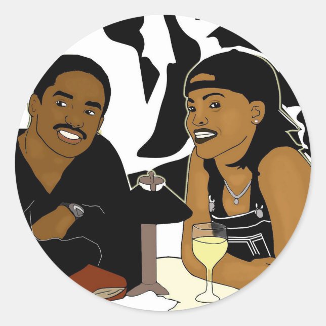 Adesivo Redondo Love Jones Sticker (Frente)