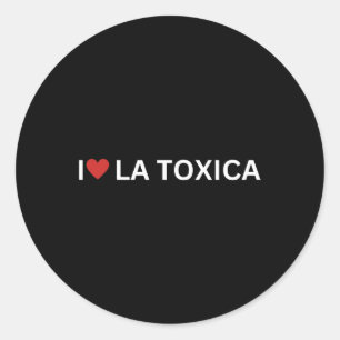 Adesivo Redondo Love La Toxica Y El Toxico Funny Hispânico Casal L