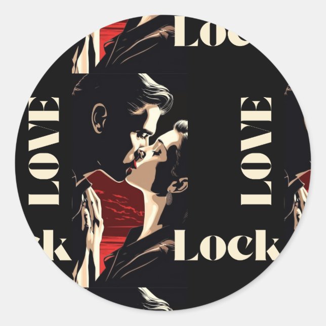 Adesivo Redondo Love Lock 2024 Stickers (Frente)